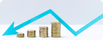 Gráfico de redução de custos